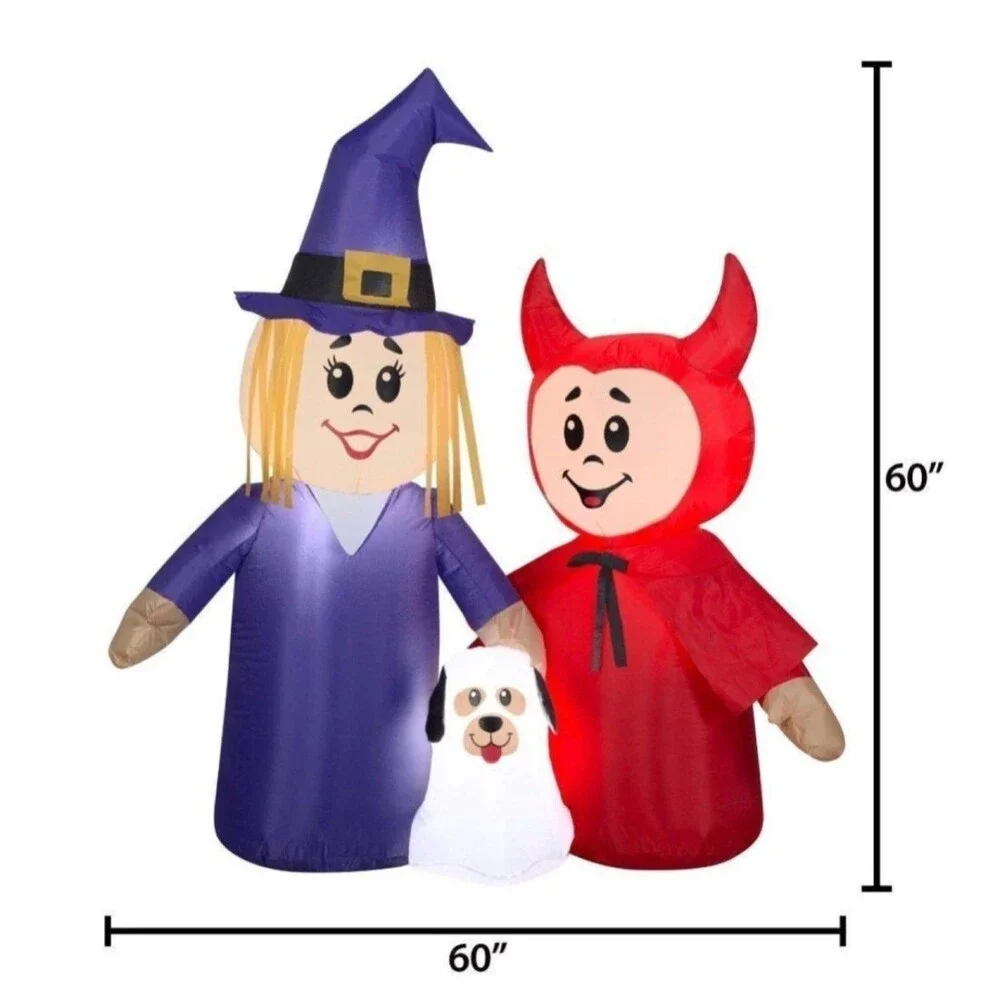 5ft Halloween Treater Children Trio Inflatable